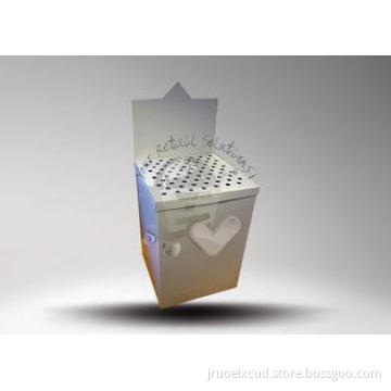 Two layers White Duplex Board Cardboard Dump Bins with Hole